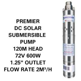 Buy Premier 120M 1.25" 6OOW 72V DC Solar Submersible Pump in [storefront]