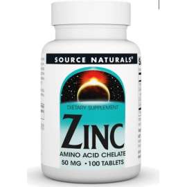 Buy Source Naturals Zinc Chelated 50mg 100  Tablets Supplement in [storefront]