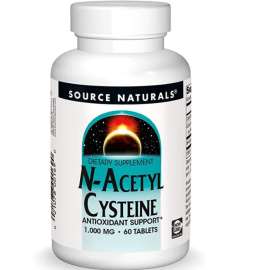 Buy Source Naturals N-acetyl Cysteine 1000mg 60 Tablets Supplement in [storefront]
