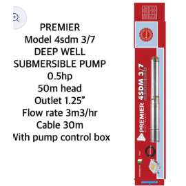 Buy Premier 4SDM3/7 50M 0.5hp Deep Well electric submersible pump in [storefront]