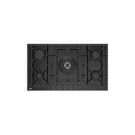 Buy VON VHB86535WFCK 5 Gas With WOK 90CM Black Glass Built In Hob in [storefront]