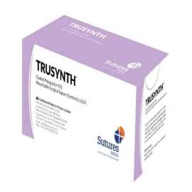 Buy Healthium Trusynth 16mm 3/8C 4-0 70cm Reverse Cutting 12Pack Absorbable Polyglactin 910 Surgical Sutures in [storefront]