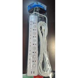 Buy JSB 6 way power extension with surge protection + 2USB in Kenya