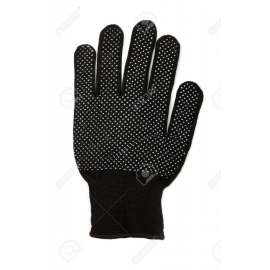 Buy PVC Dotted Black Cotton Gloves in [storefront]