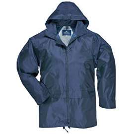 Buy Plain Navy Blue Rain Coat in [storefront]