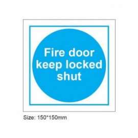 Buy Fire door Keep Locked Shut Sign  Size:200×300mm Luminous in [storefront]