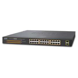 Buy Planet GSW-2620HP Planet24-Port  PoE + 2-Port 1000X SFP Gigabit Ethernet Switch in [storefront]