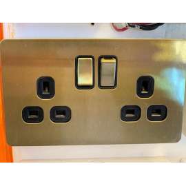 Buy Carl and Gilberts 13 A Mirror Gold Twin Socket in [storefront]