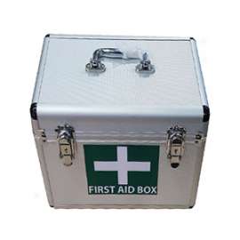 Buy Generic Large Grey Metallic First Aid Box in [storefront]