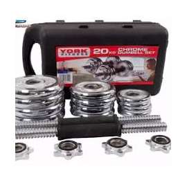 Buy York 20Kg Chrome Dumbell Set in [storefront]