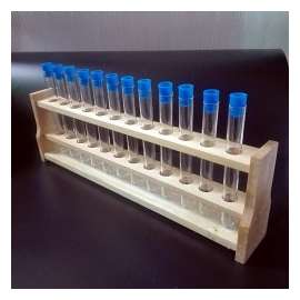 Buy 12 Hole Wooden Test Tube Rack in [storefront]