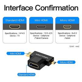 Buy Vention Mini HDMI and Micro HDMI to HDMI Adapter in [storefront]