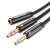 Buy Vention 2*3.5mm Male to 4 Pole 3.5mm Female 0.3M Audio Cable in [storefront]