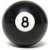 Buy Black No. 8 Pool Ball in [storefront]