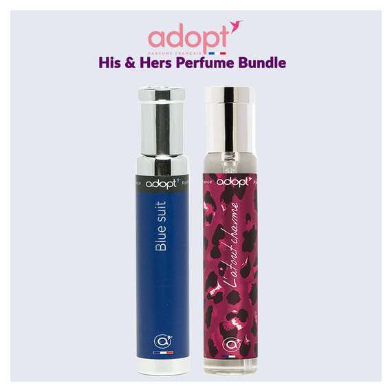 Buy Adopt His & Hers  Blue Suit & L'atout charme Perfume Bundle in [storefront]
