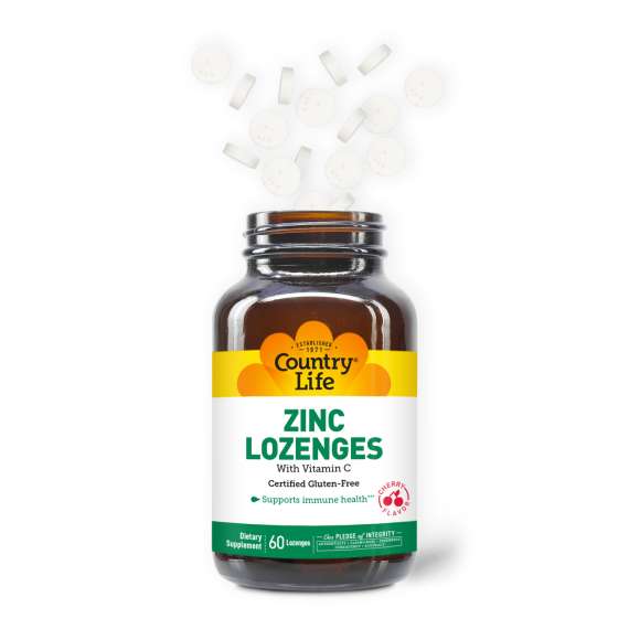 Buy Country Life 60 Zinc Lozenges with Vitamin C Supplement in [storefront]