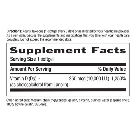 Buy Country Life 250mcg Vitamin D3 60 Softgels Supplement in [storefront]