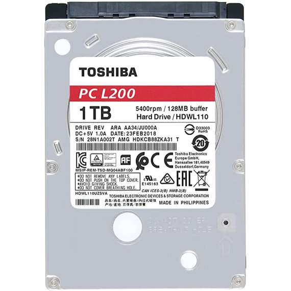Buy Toshiba L200 1TB 2.5" Internal Hard disk in [storefront]