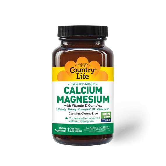 Buy Country Life Calcium Magnesium with Vitamin D Complex 120 Capsules Supplement in [storefront]