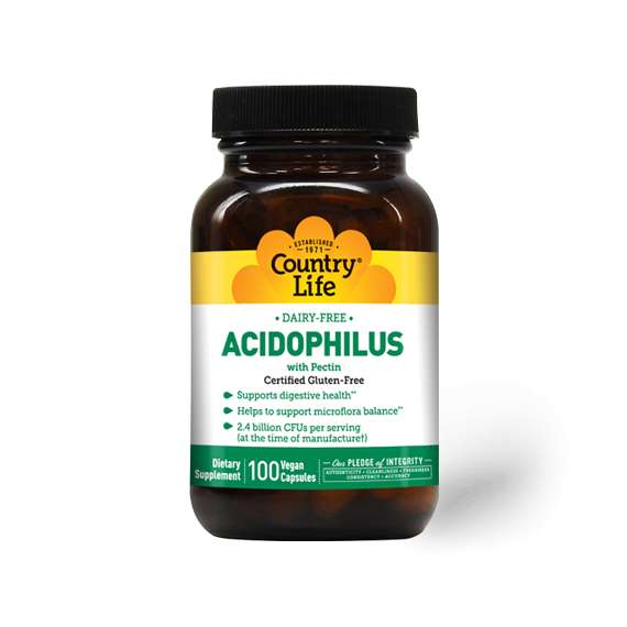 Buy Country Life Acidophilus 100 Vegan Capsules Supplement in [storefront]