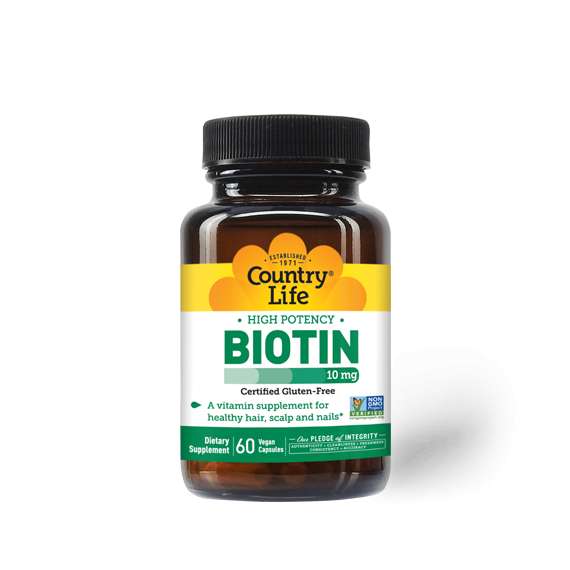 Buy Country Life 10mg High Potency Biotin 60Capsules Supplement in [storefront]