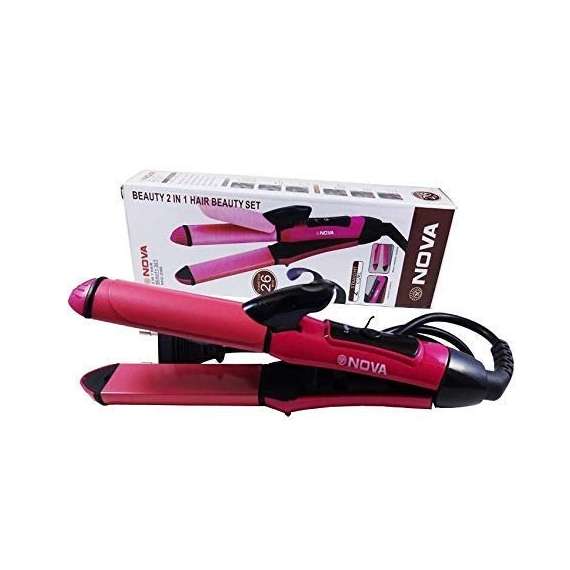 Buy Nova NHC-2009 2 In 1 Beauty Hair Straightener and Curler Iron in [storefront]
