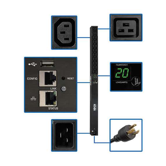 Buy Tripp lite PDUMNV20HV2LX Single Phase Monitored Power Distribution Unit in [storefront]