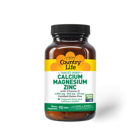 Buy Country Life Calcium Magnesium Zinc 90 Tablets Supplement in [storefront]