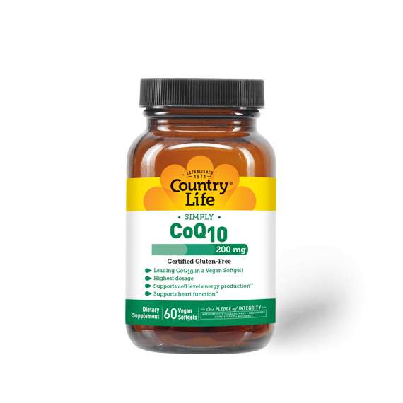Buy Country Life 200mg CoQ10 60Softgels Supplement in [storefront]