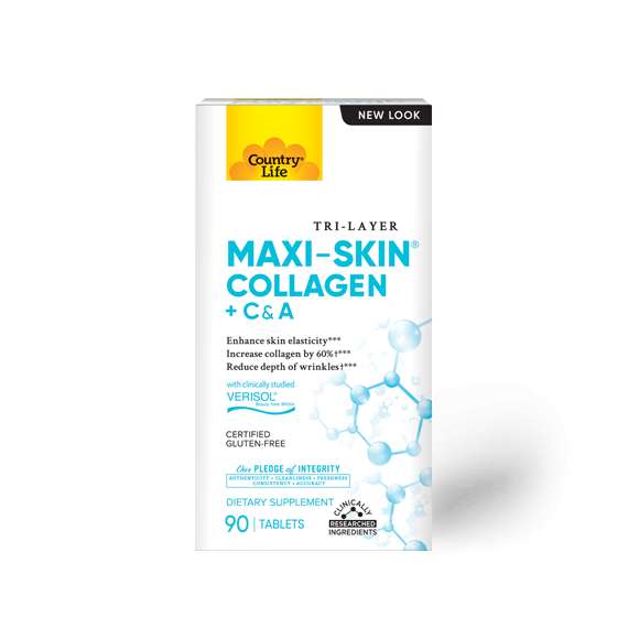 Buy Country Life Maxi Skin Collagen 90 Tablets Supplement in [storefront]
