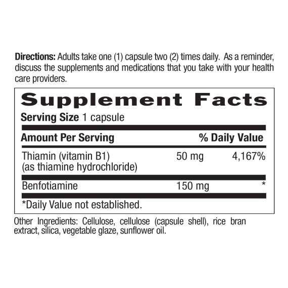 Buy Country Life 150mg Benfotiamine with Thiamin 60 Capsules Supplement in [storefront]