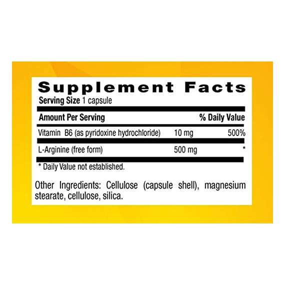 Buy Country Life 500mg L Arginine Caps 100 Capsules Supplement in [storefront]