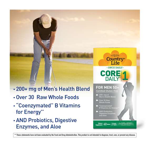 Buy Country Life Core Daily1 for Men 50Plus Multivitamin 60 Tablets Supplement in [storefront]