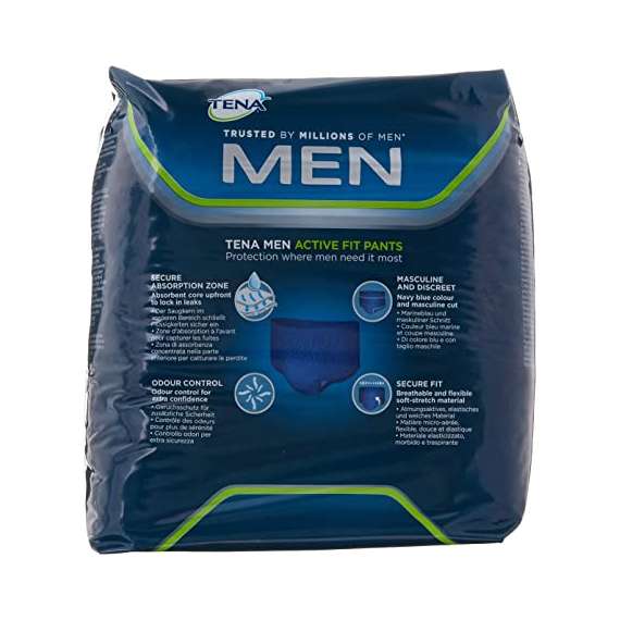 Buy Tena Men Active Fit Medium 9 Pack Adult Pant Diapers in [storefront]