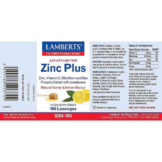Buy Lamberts Zinc Plus 100 Lozenges Supplement in [storefront]