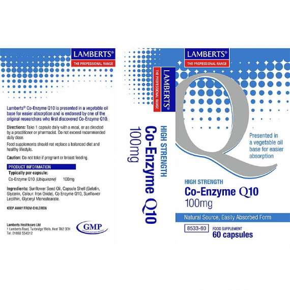 Buy Lamberts 100mg Coenzyme Q10 60 Capsules Supplement in [storefront]