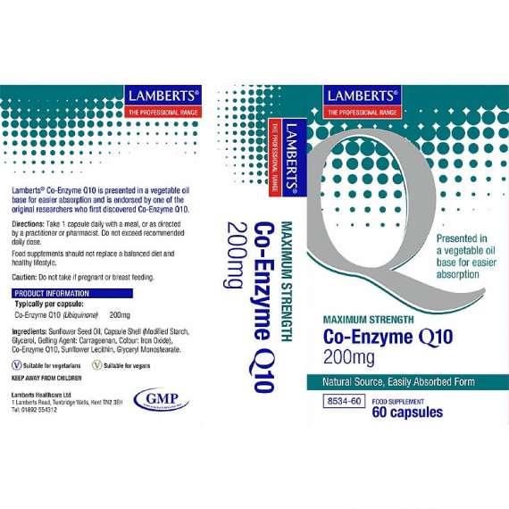 Buy Lamberts 200mg Co-Enzyme Q10 60 Capsules Supplement in [storefront]
