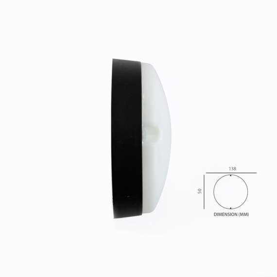 Buy Tronic 12W Black Round LED Bulkhead in [storefront]