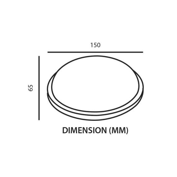 Buy Tronic 15W Round Black LED Bulkhead in [storefront]