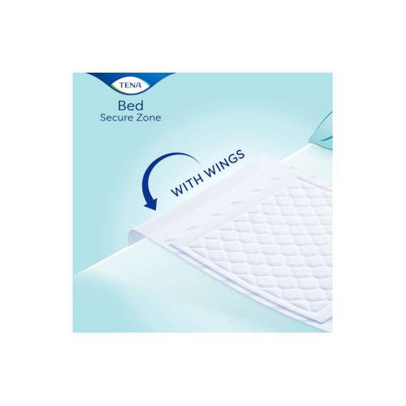 Buy Tena Bed Secure Zone Plus Wings 180cm by 80cm 20Pack Bed Liner Underpads in [storefront]