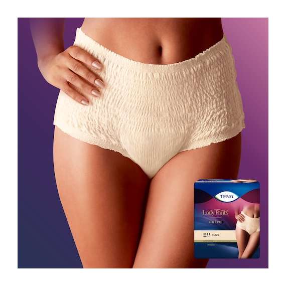 Buy Tena Lady Pants Plus Large 8Pack Crème Incontinence Underwear in [storefront]