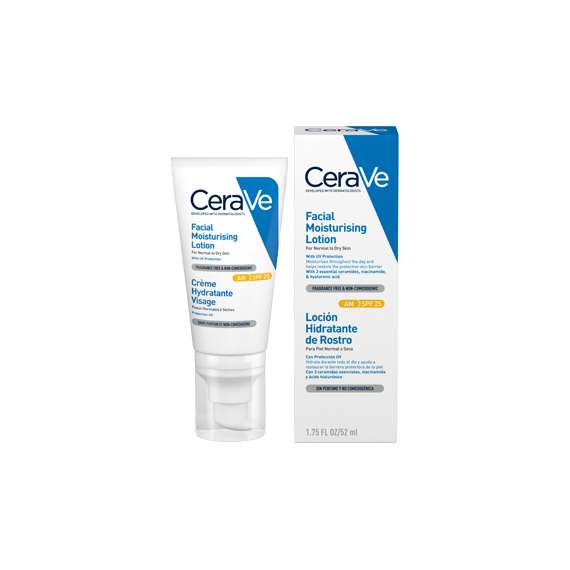 Buy Cerave 52ml AM Facial Moisturizing Lotion with SPF 25 For Normal To Dry Skin in [storefront]
