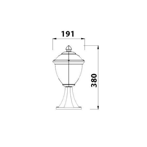 Buy Tronic LL 502C-BK Outdoor Gate Lamp in [storefront]