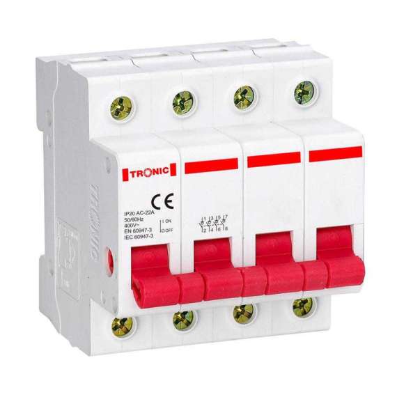 Buy Tronic MC 6K20-04 20A MCB Four Pole in [storefront]
