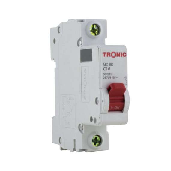 Buy Tronic MC 6K16 MCB 16Amps Single Pole in [storefront]
