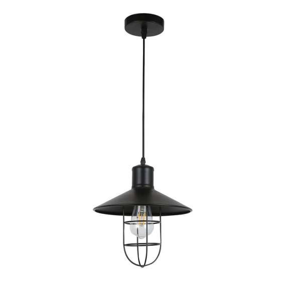 Buy Tronic PL 7146-BK Black Vintage Pendant Glass Cage Light in [storefront]