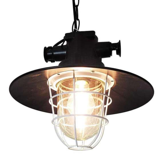 Buy Tronic PL 7147-BK Retro Industrial Pendant Light in [storefront]