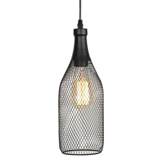 Buy Tronic PL 7675-BK Wire Mesh Bottle Pendant Light in [storefront]