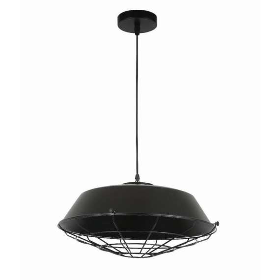 Buy Tronic  PL 7850-BK-WH Black Shade With Wire Mesh Pendant Light in [storefront]