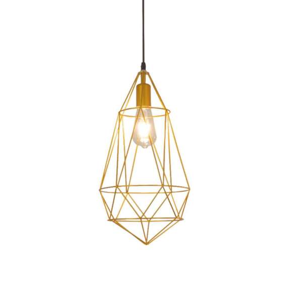 Buy Tronic PL 8063-GO Gold Diamond Cage Pendant Lamp in [storefront]